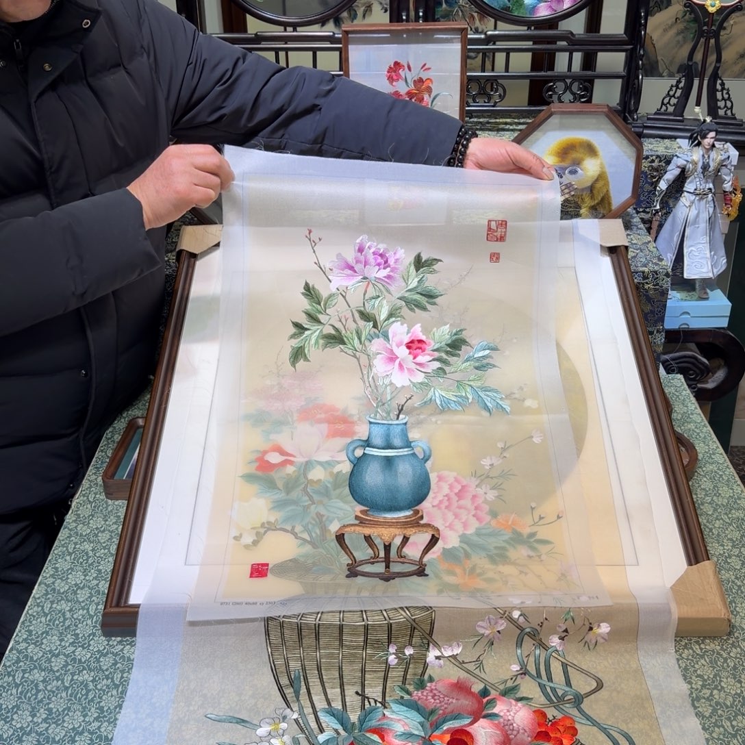 刺绣手工苏绣工艺单面绣片