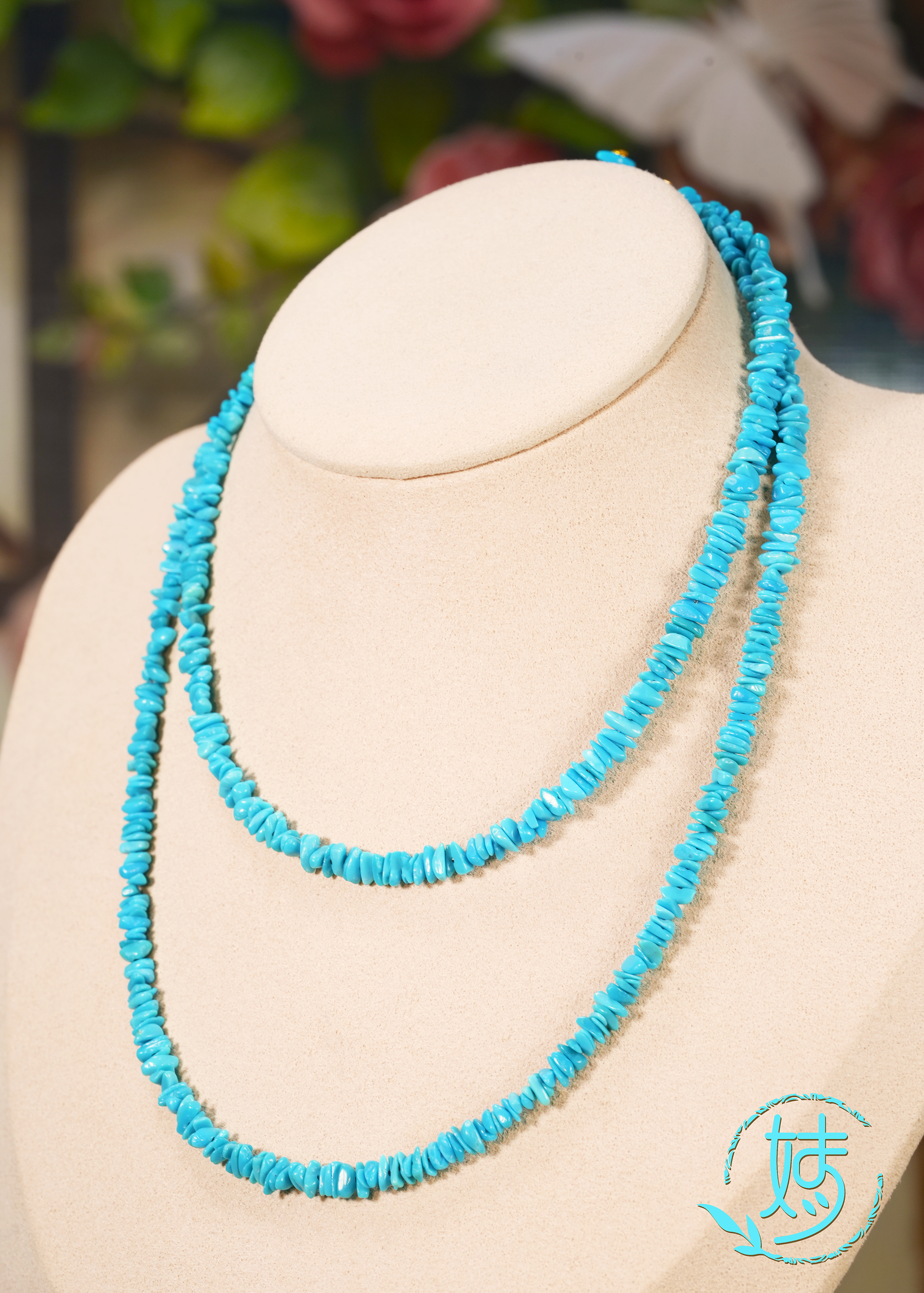 【婧婧精选】精品 · 原矿绿松石随型项链 长度约70cm 多样性发一