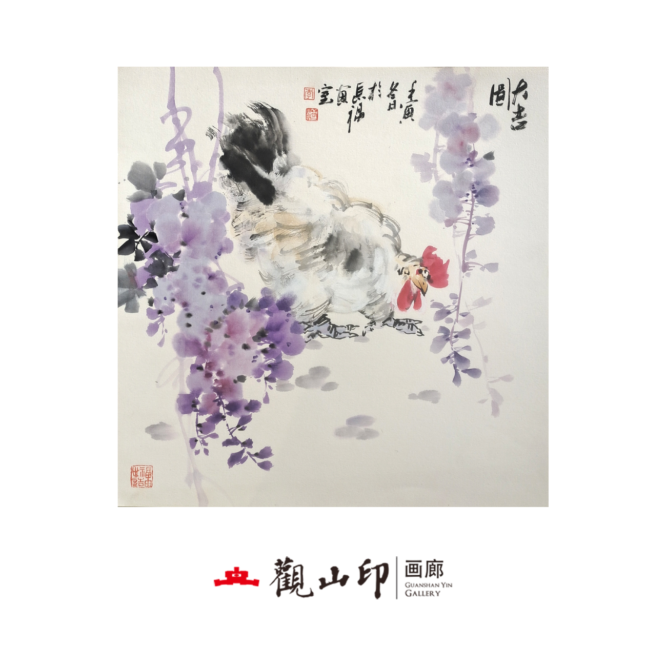李长福-原创手绘国画50x50cm作品-9109