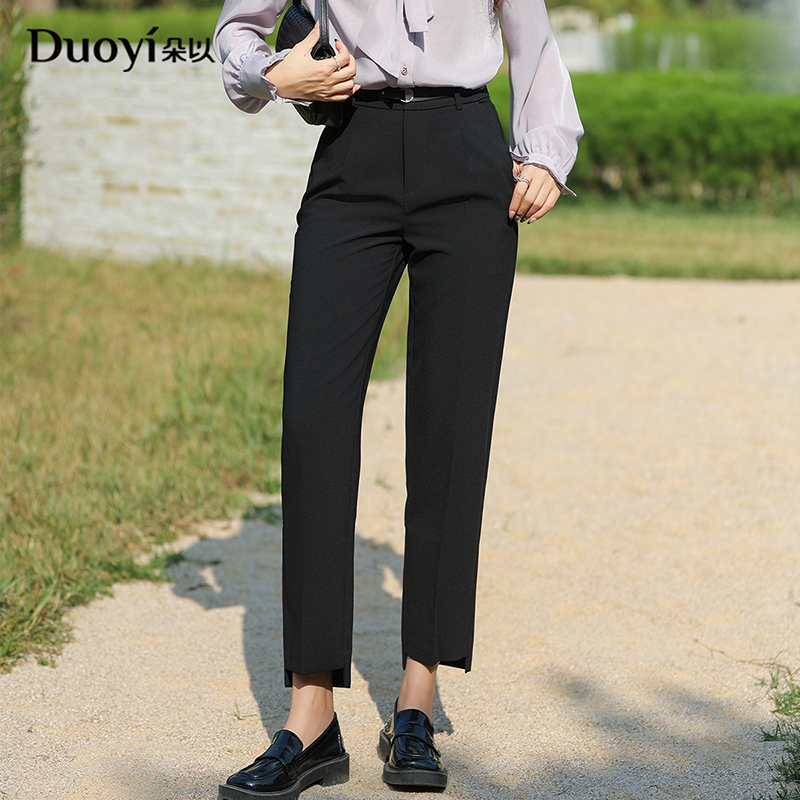 朵以西装裤高腰哈伦裤九分裤微瑕介意勿拍39DC231187