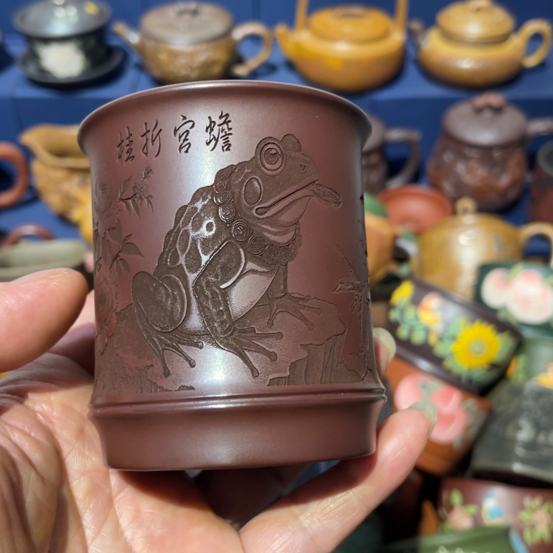 原矿紫砂手工主人杯 