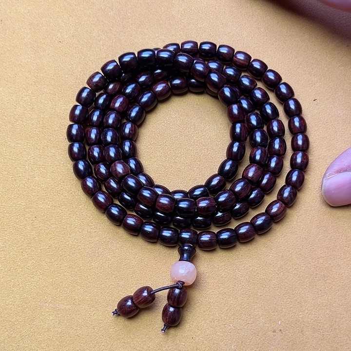 黄花梨/降香黄檀手串/手链7*8*108紫油梨手串