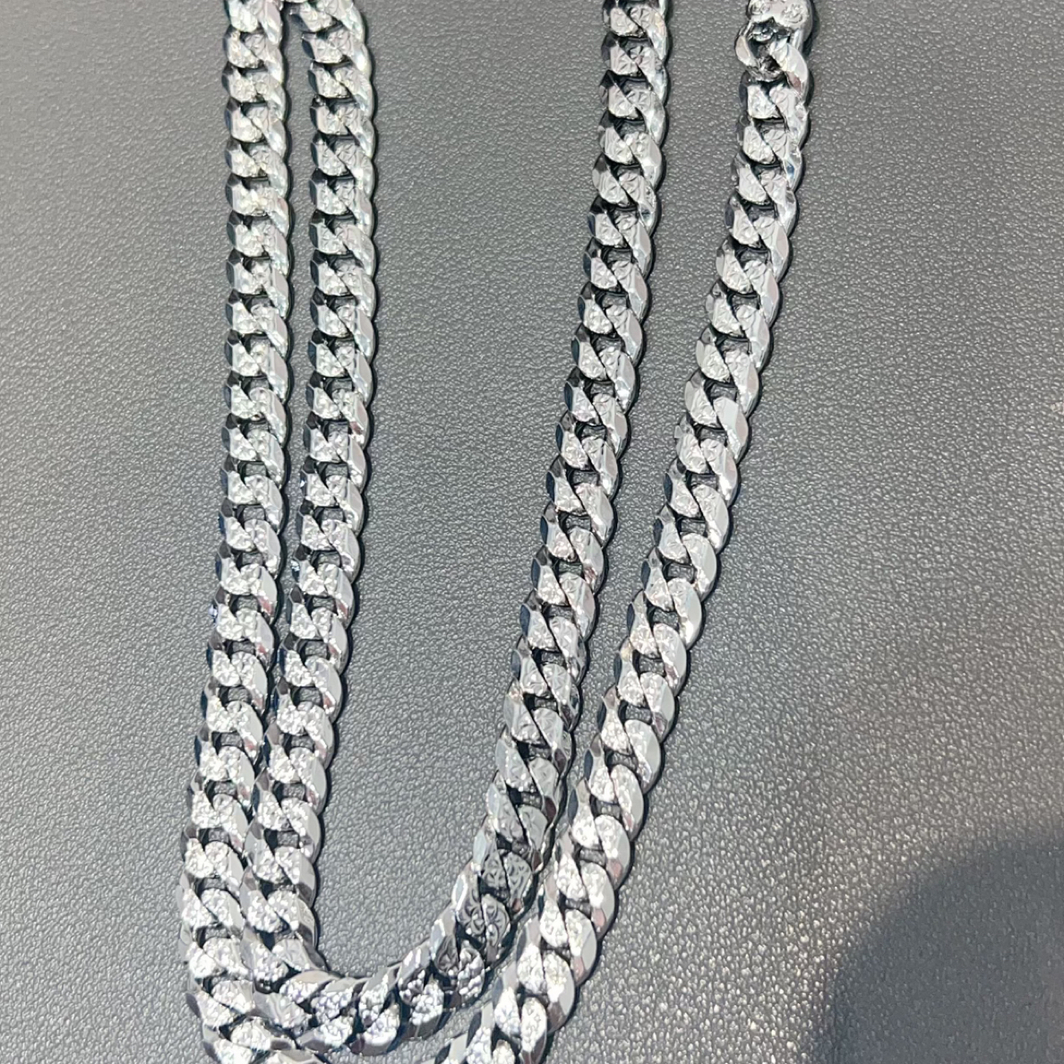 合金项链 升级新款卡8车花古巴链60厘米50克，时尚潮流颈链饰品