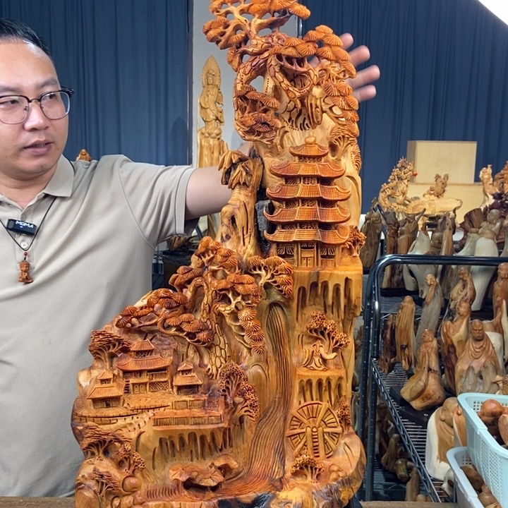 柏木（崖柏）山水倒流香送两盒香