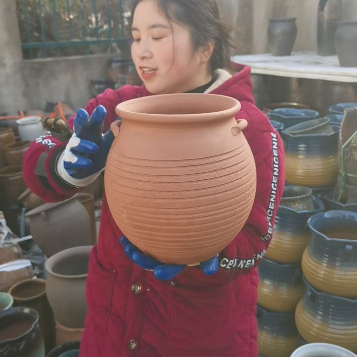 红陶口20高24瑕疵。