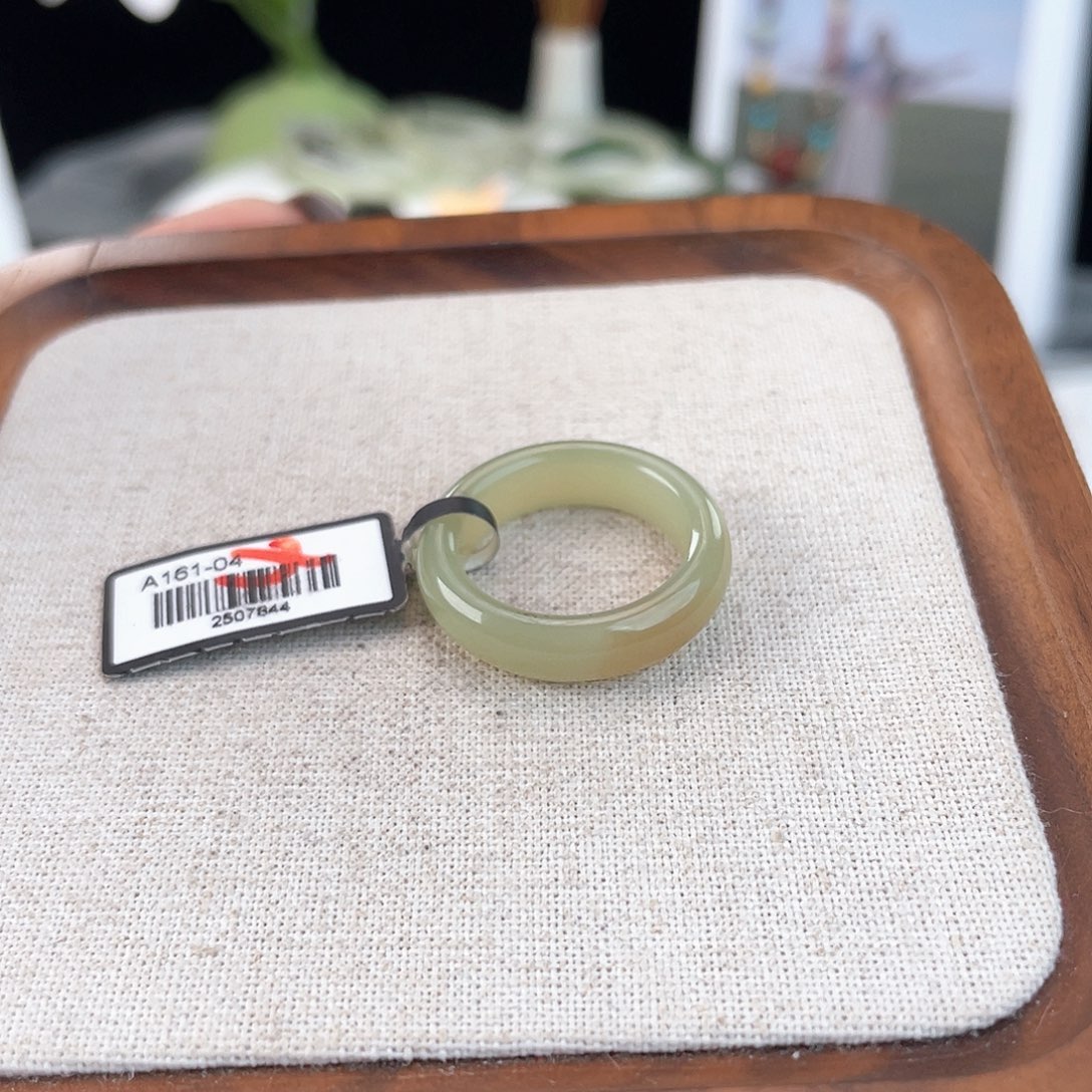 和田玉未镶嵌戒指U34晴水泥鳅背18.1不退换