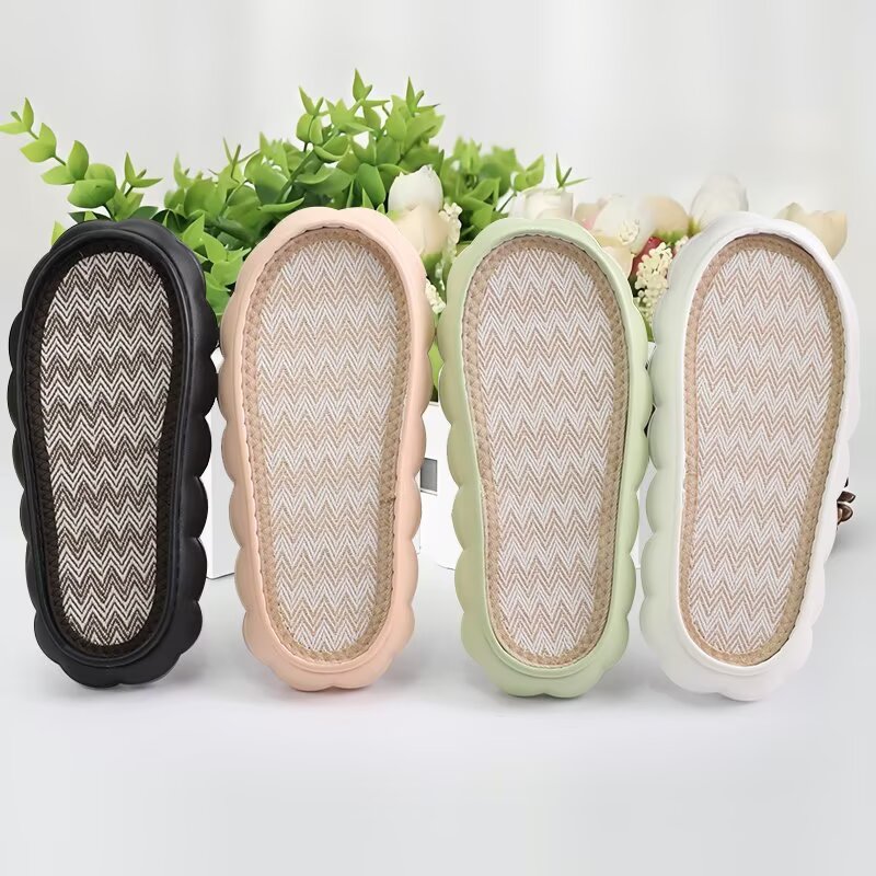 满五送一夏季亚麻底正宗孺子牛云朵鞋底拖鞋底DIY加厚柔软轻防滑