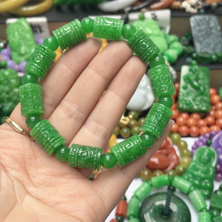 龙***哥翡翠未镶嵌手链手链69
