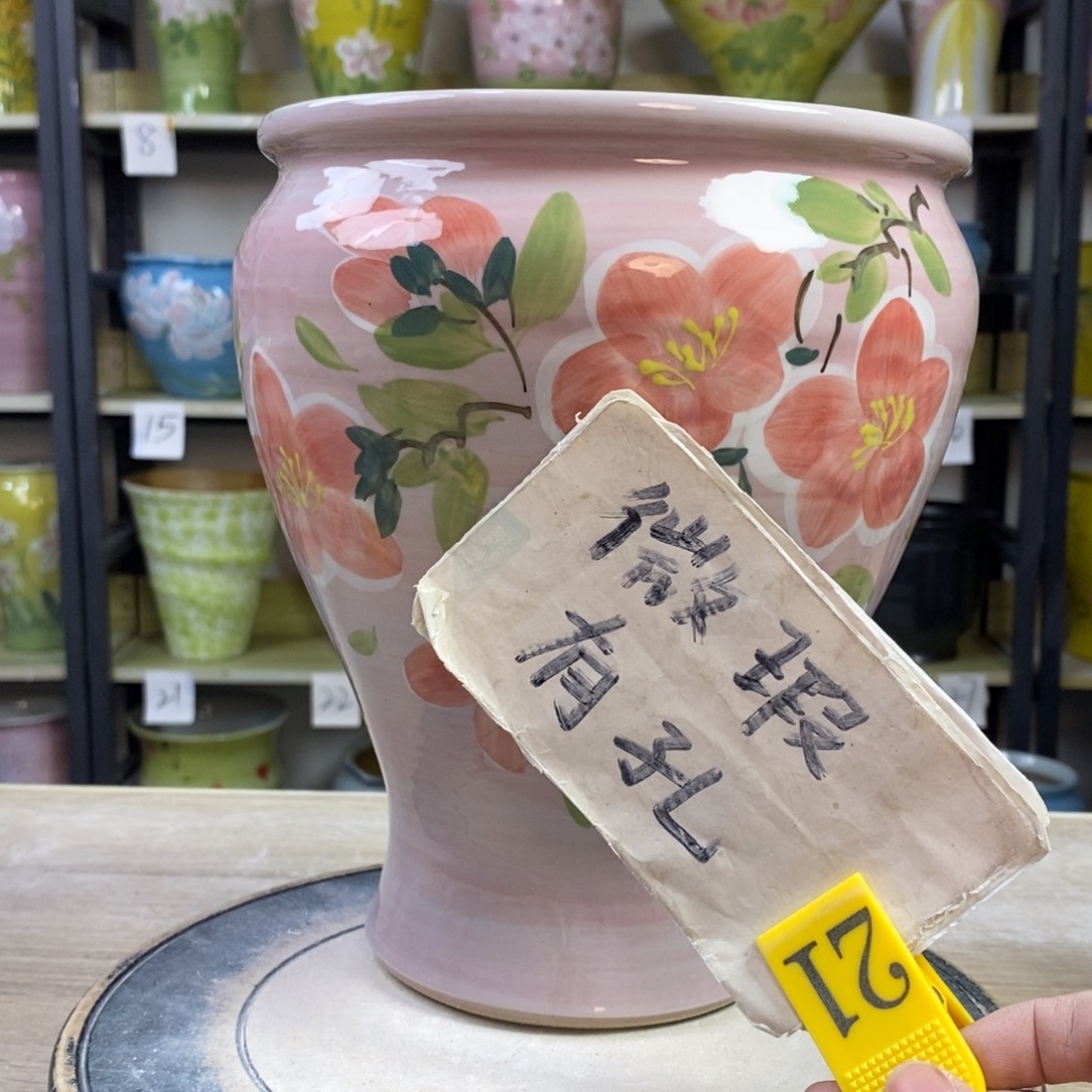 景德镇手工手绘陶瓷花盆
