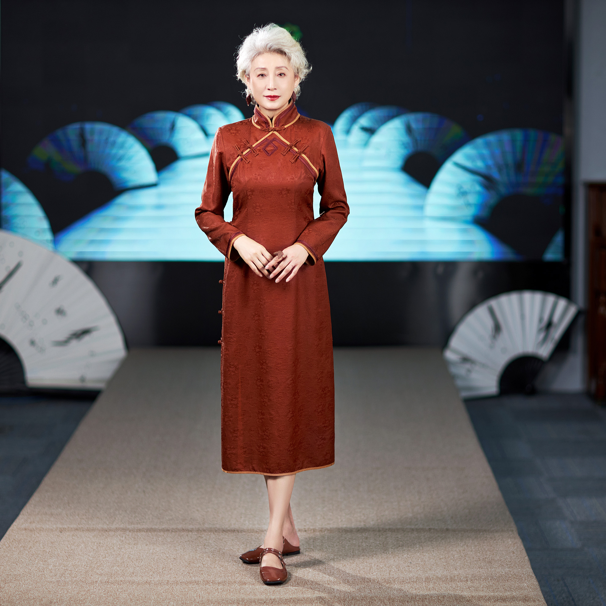 【万象有衣】吉祥兔-原创复古设计师款连衣裙-6051