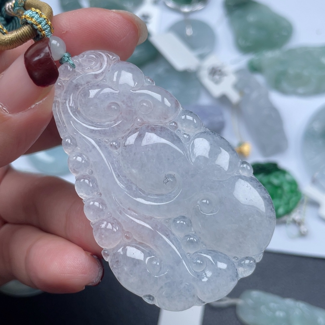 翡翠颈饰未镶嵌纯天然a货缅甸翡翠包邮