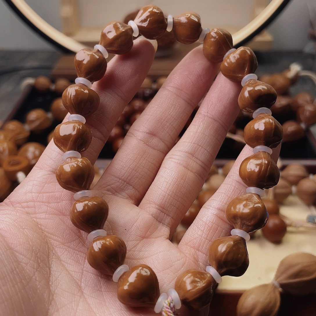 橄榄核手串/手链13尺寸百年老树铁核手持18颗籽