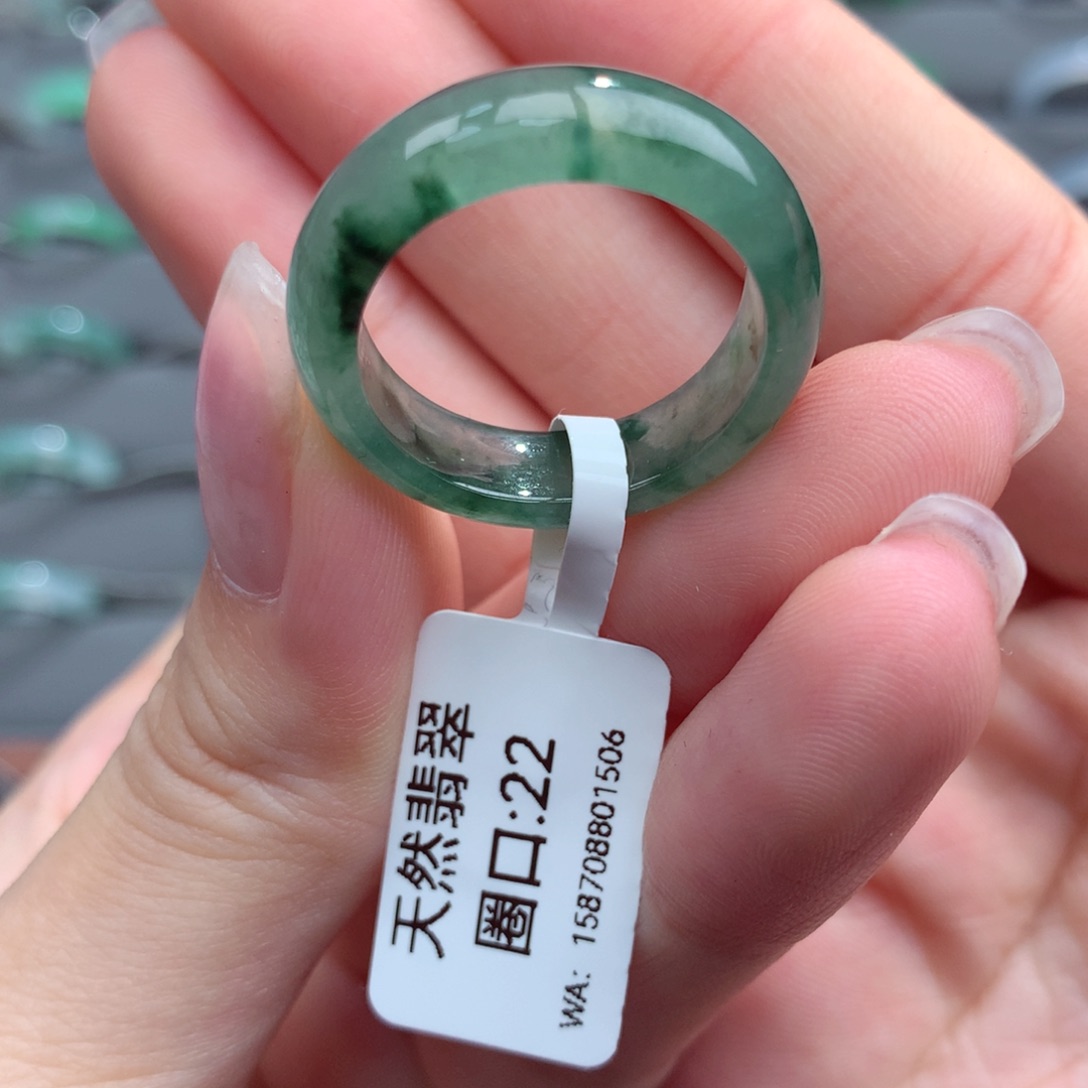 翡翠戒指未镶嵌天然