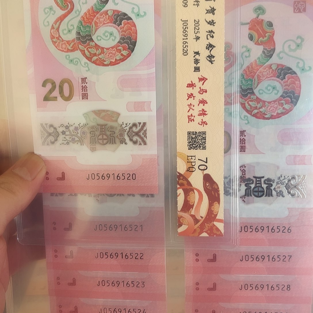 蛇钞爱情号11连号520.521