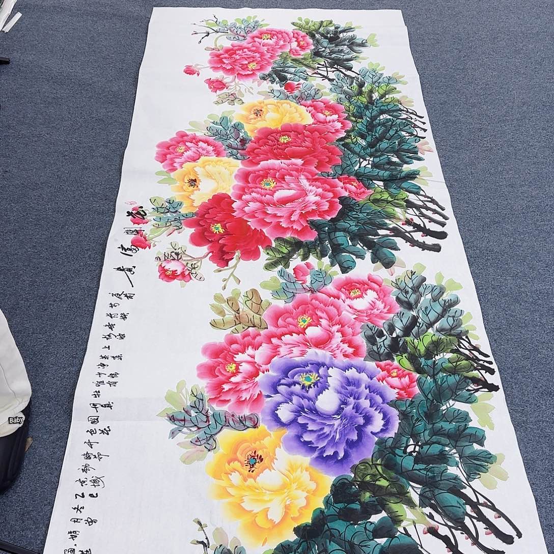 国画作品小姐姐放漏中