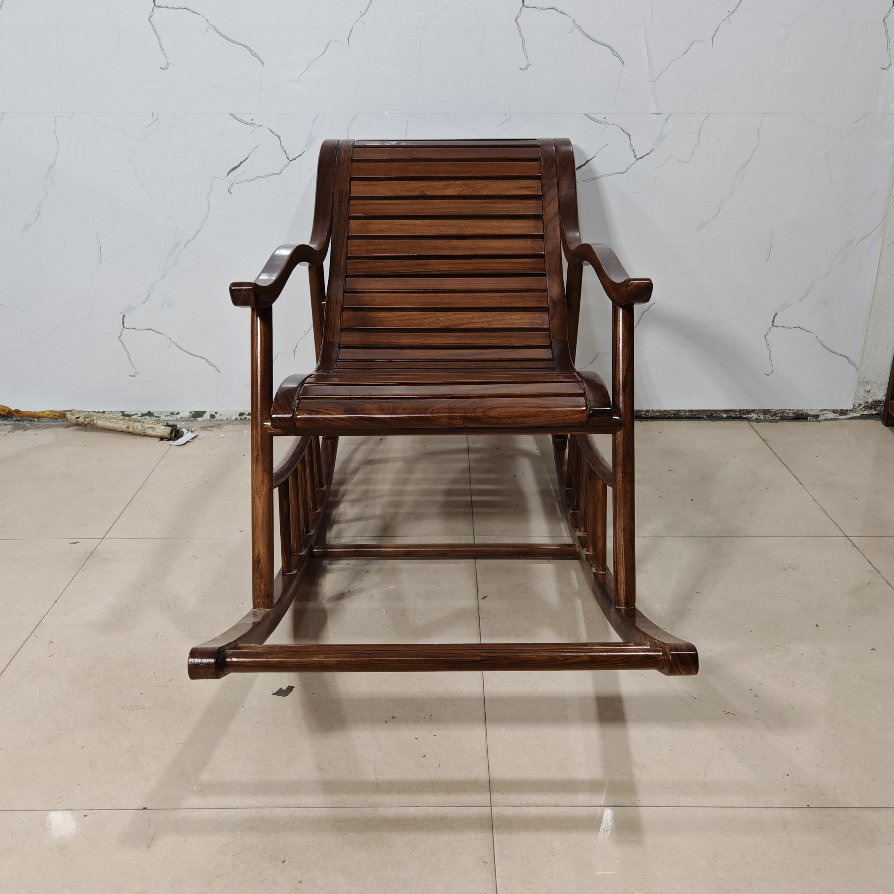 乌金木摇摇椅新中式实木躺椅办公室家用简约书房桌逍遥椅躺椅