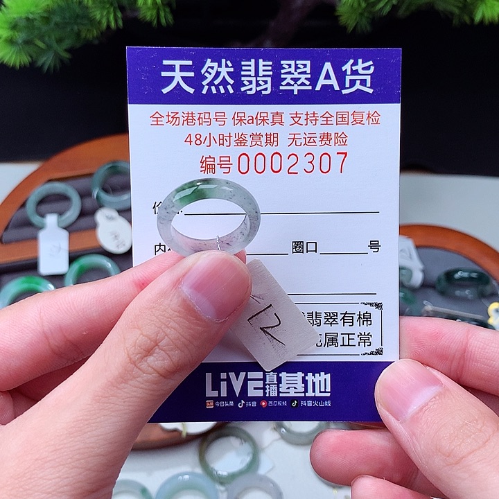 翡翠未镶嵌戒指w****u翡翠