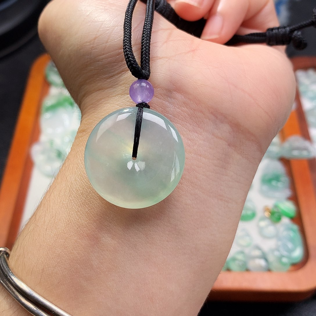 吊坠(不含链)未镶嵌翡翠平安扣