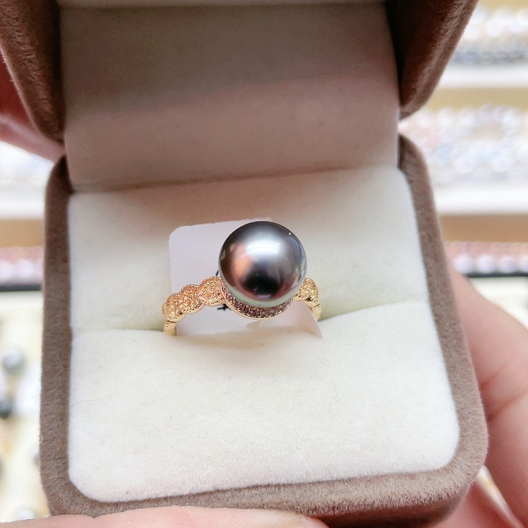 海水珍珠戒指银S925镶嵌