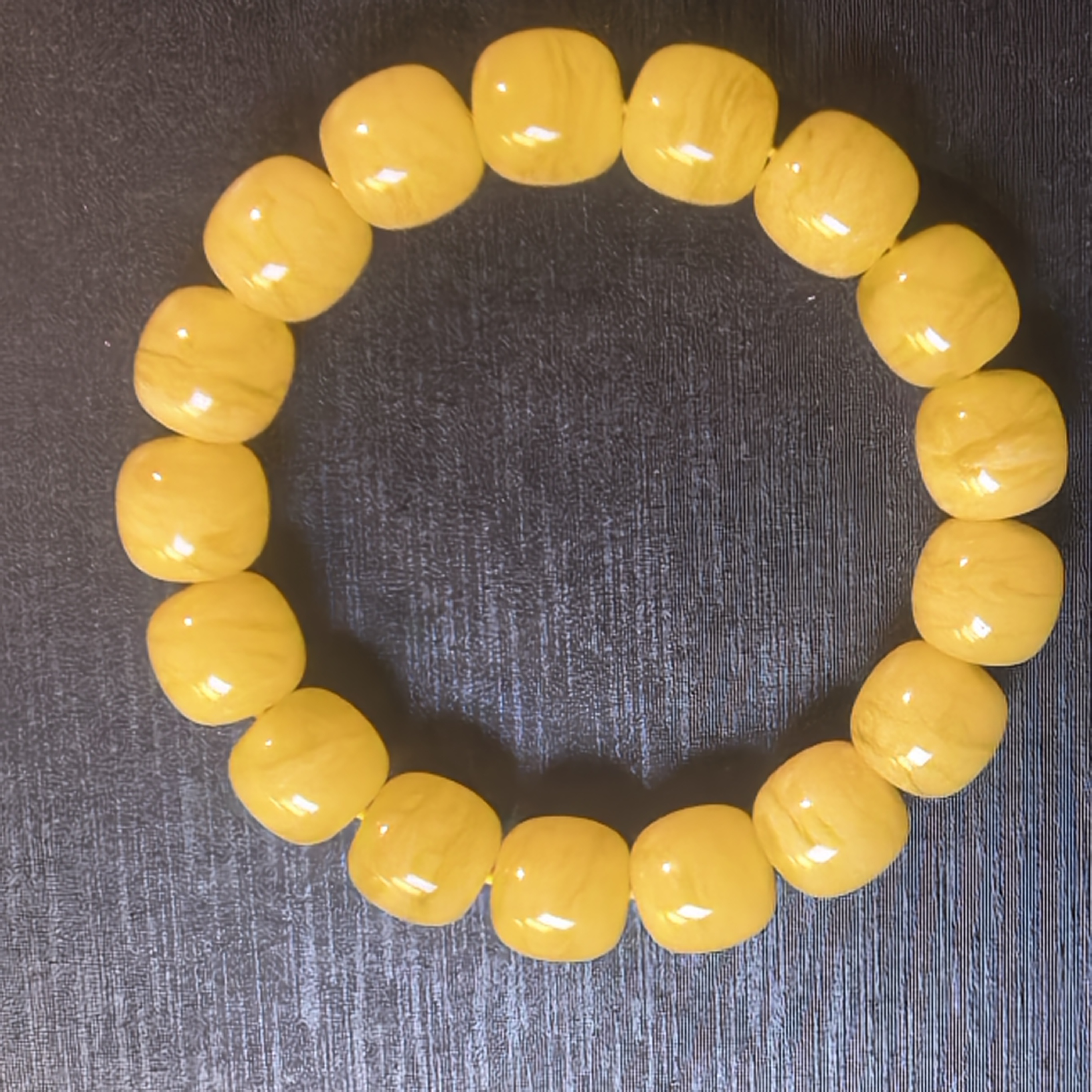 焦皮同料13m老型虎皮蜜蜡手串女款经典百搭