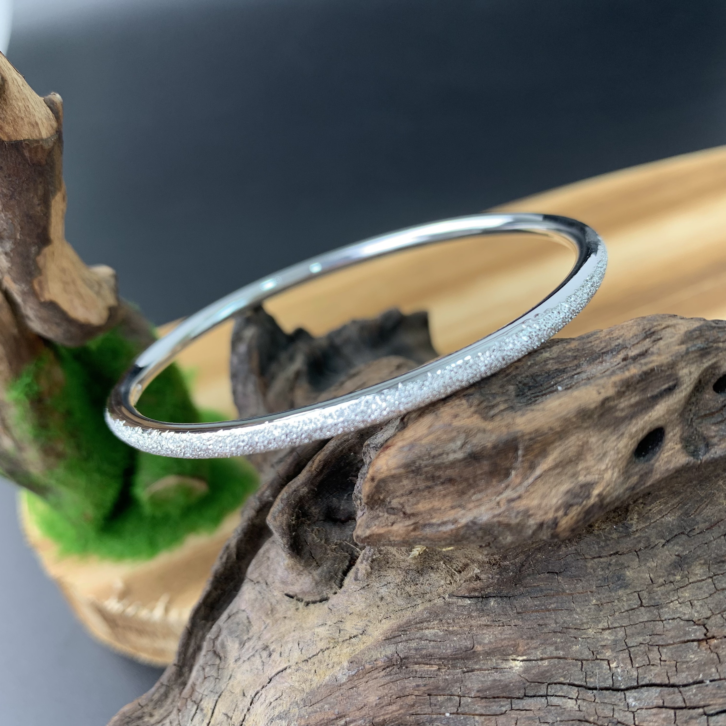 足银手镯 足银9999满天星经典简约手镯