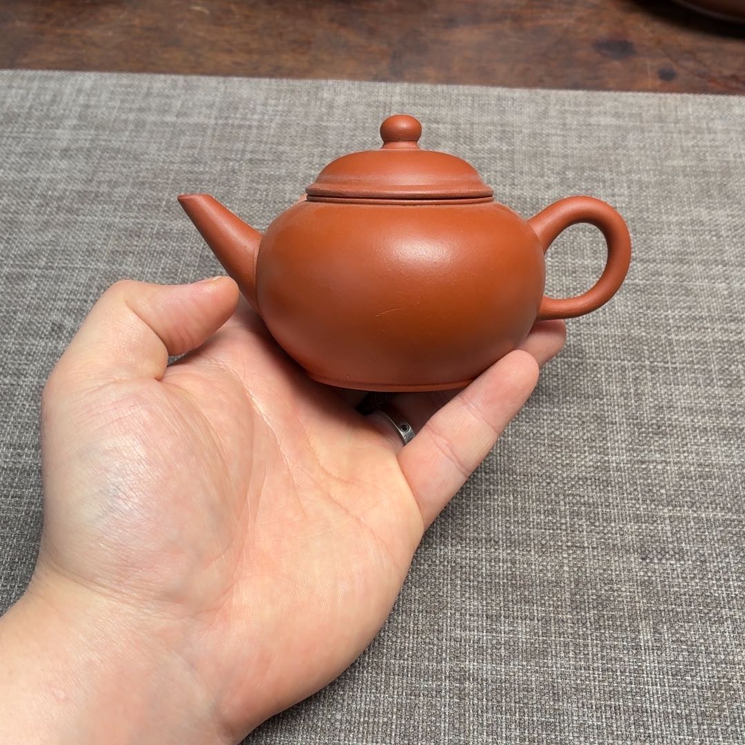 茶壶紫砂80初 红泥水平壶