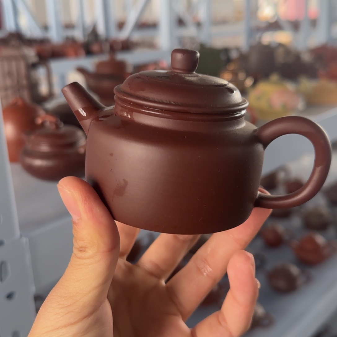 紫砂茶壶紫泥德钟180cc