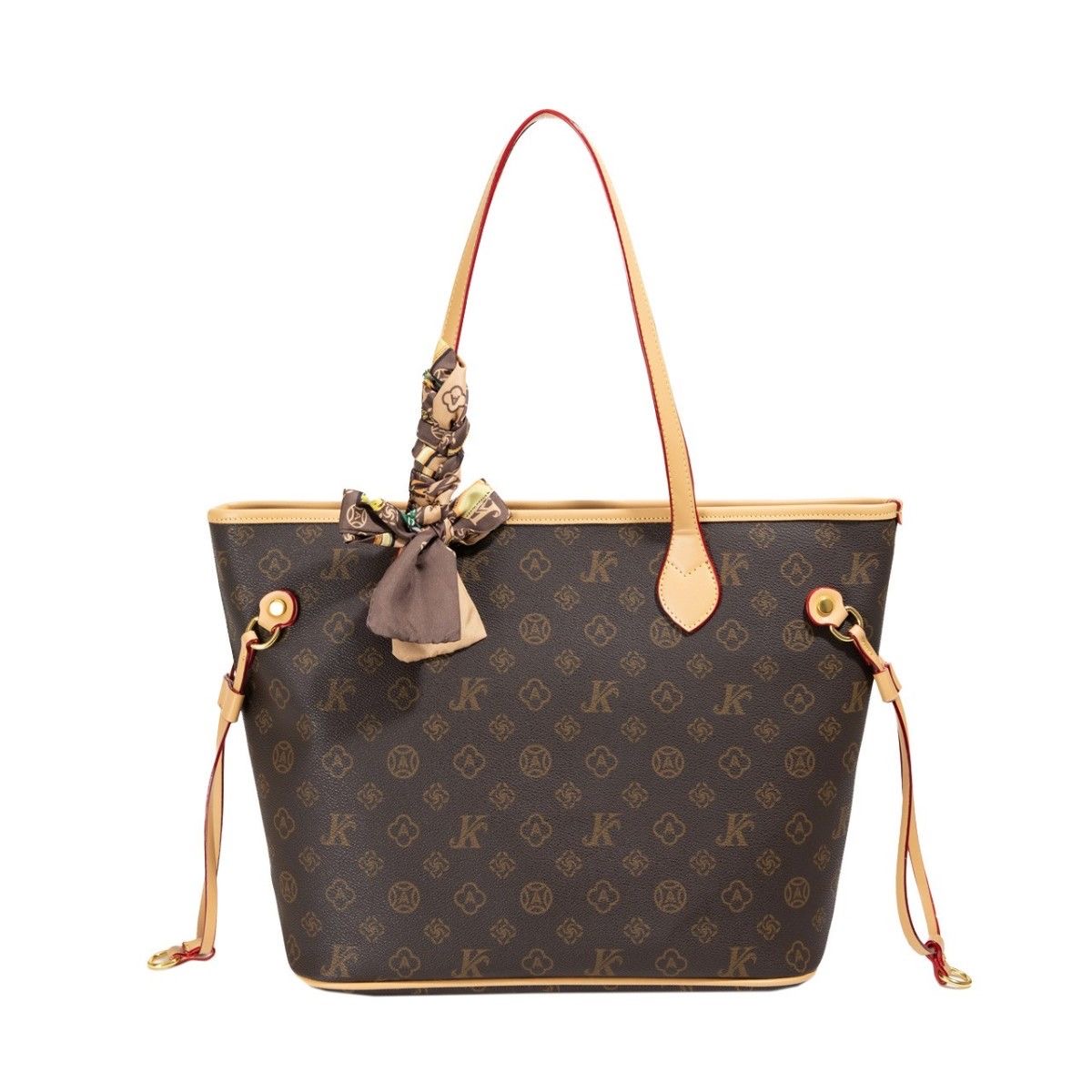 莫妮卡奇奇复古时尚老花高级感购物袋托特包女大容量