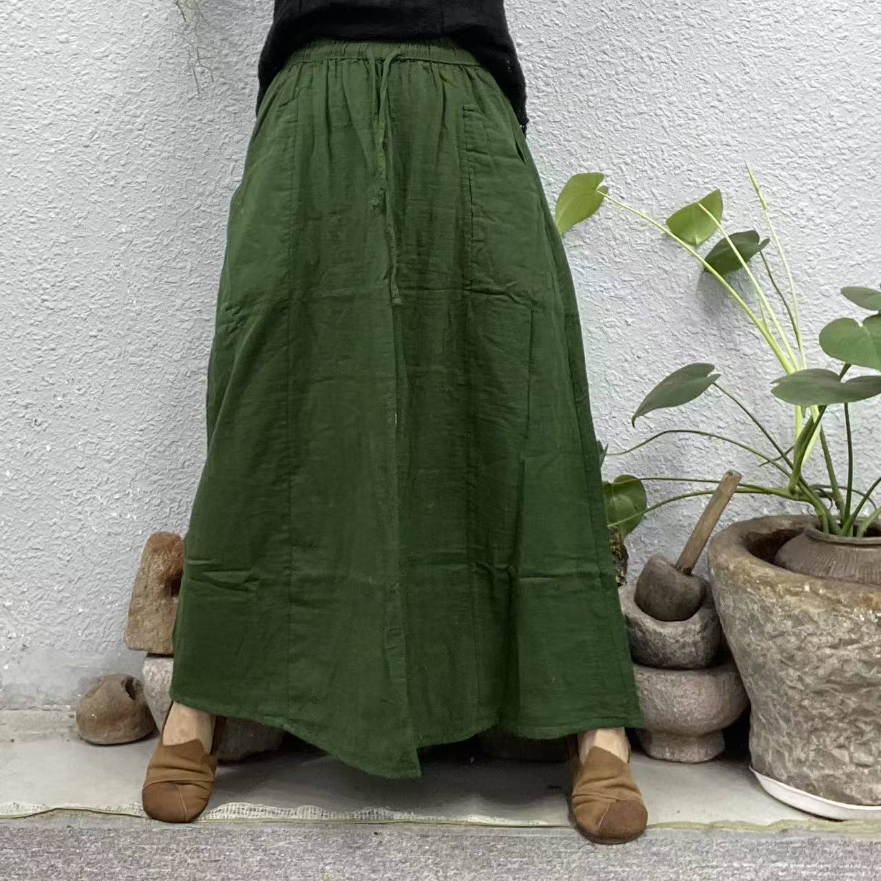 6170光版双层纱A字版半身裙（长94臀围134裙下摆200