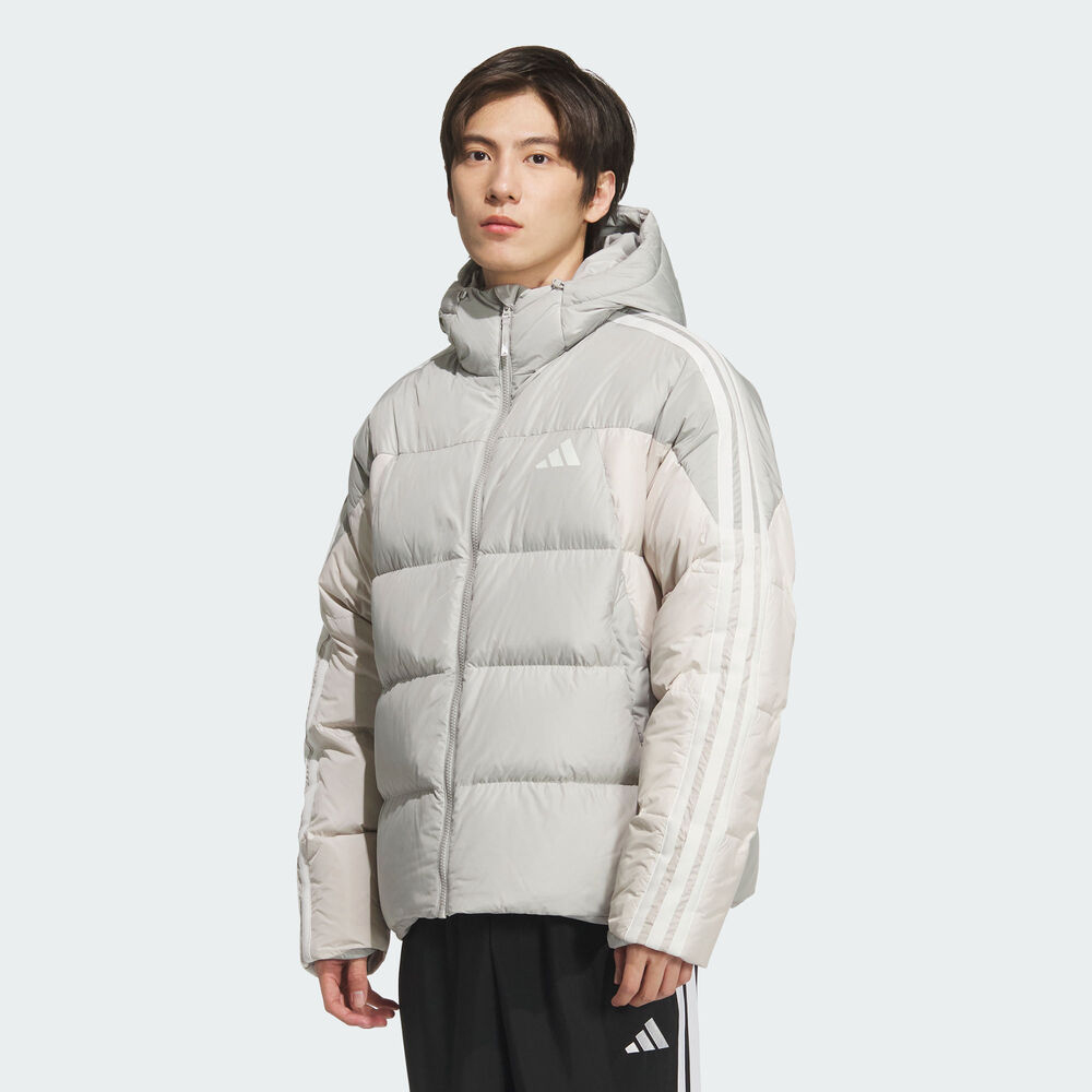 adidas阿迪达斯男子3S PUFF D JKT运动休闲连帽羽绒服KC2496