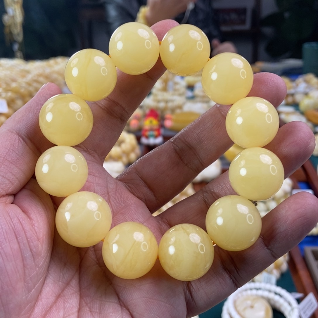 琥珀珠宝奇石未镶嵌20蜜蜡同料串55.41