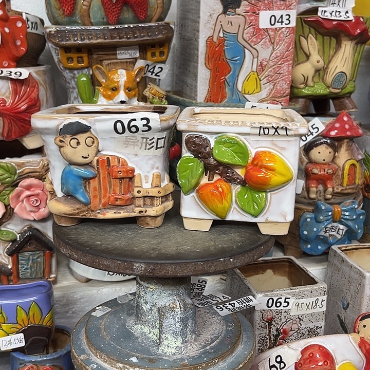 粗陶材质多肉花盆