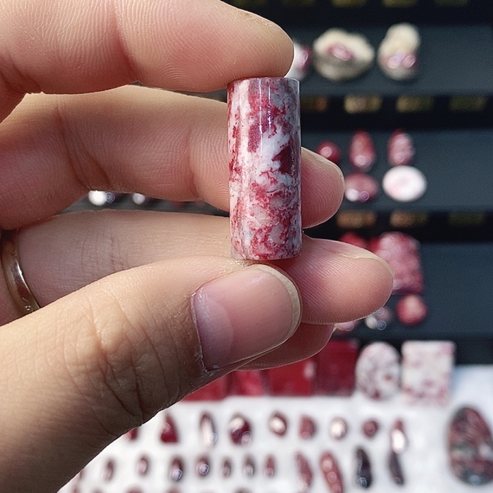 天然辰砂天然朱砂桶珠5