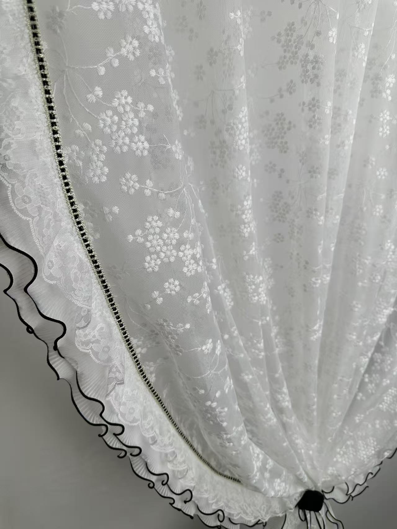 25年新品满天星满版绣花纱