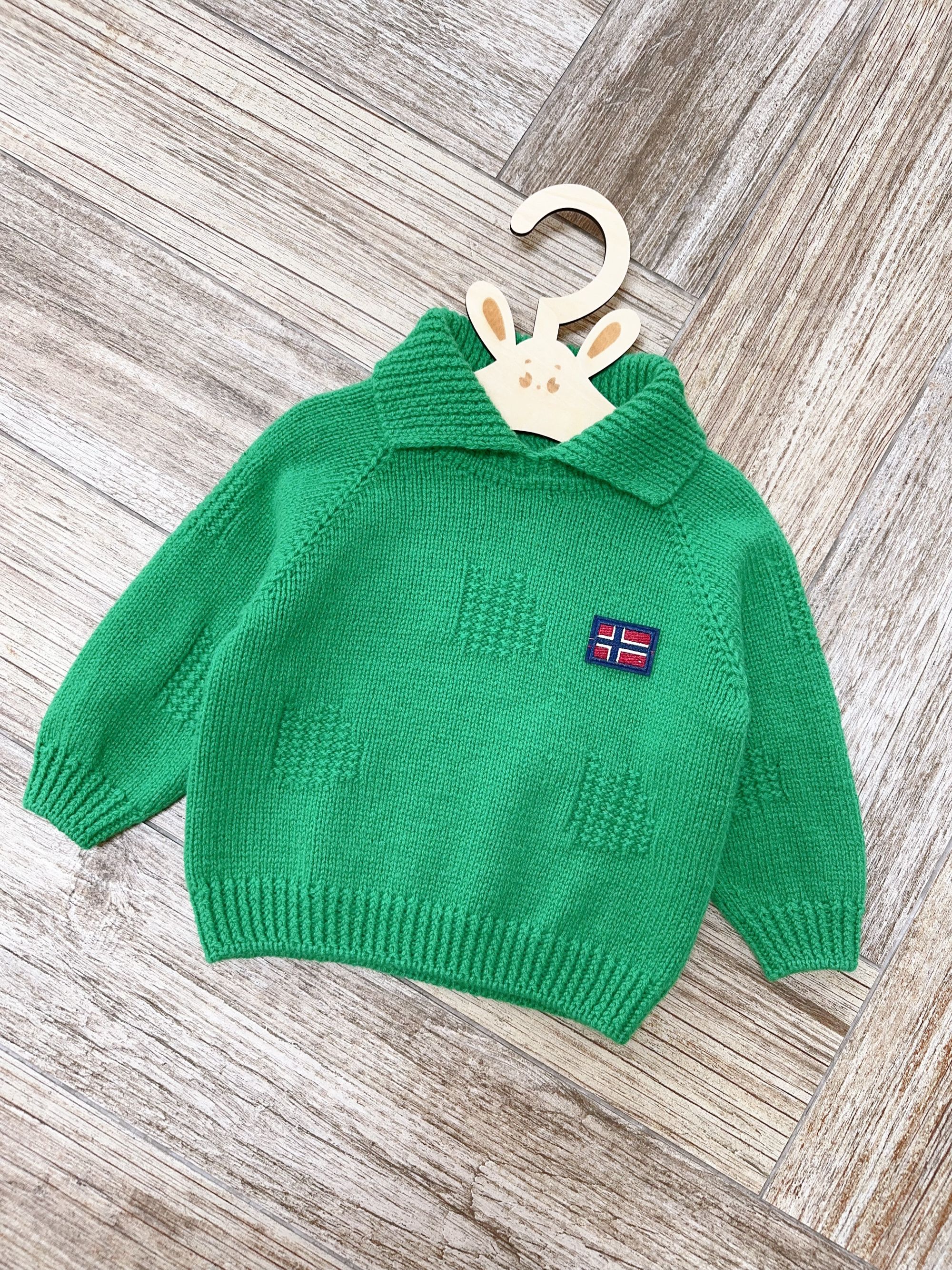 【材料包】 萌趣叉翻领套头衫 非成品