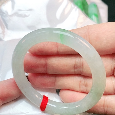 未镶嵌手镯翡翠圆条0385