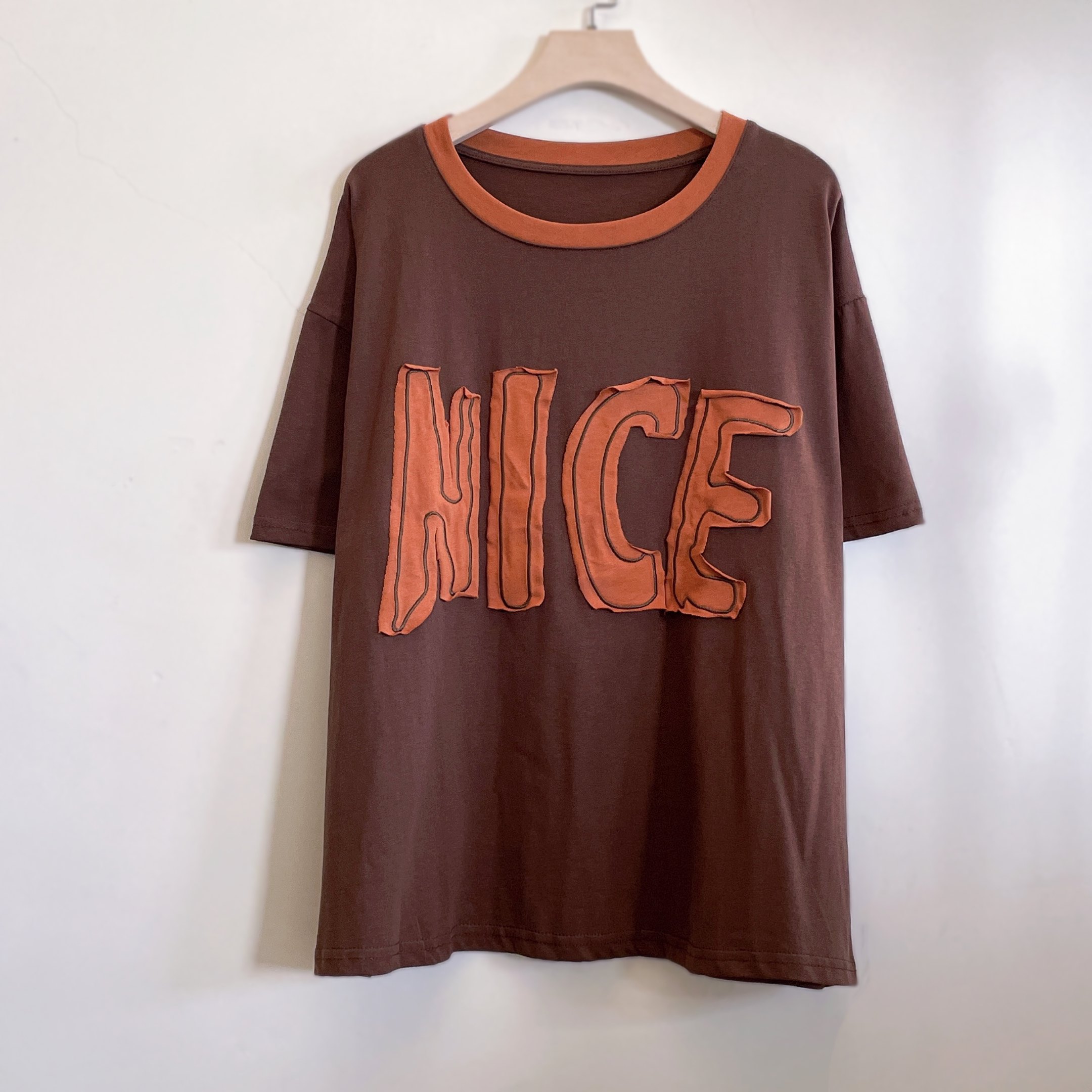 年轻中年妈妈装夏季显瘦遮肉大码休闲短袖棉T恤2025新款YX105702