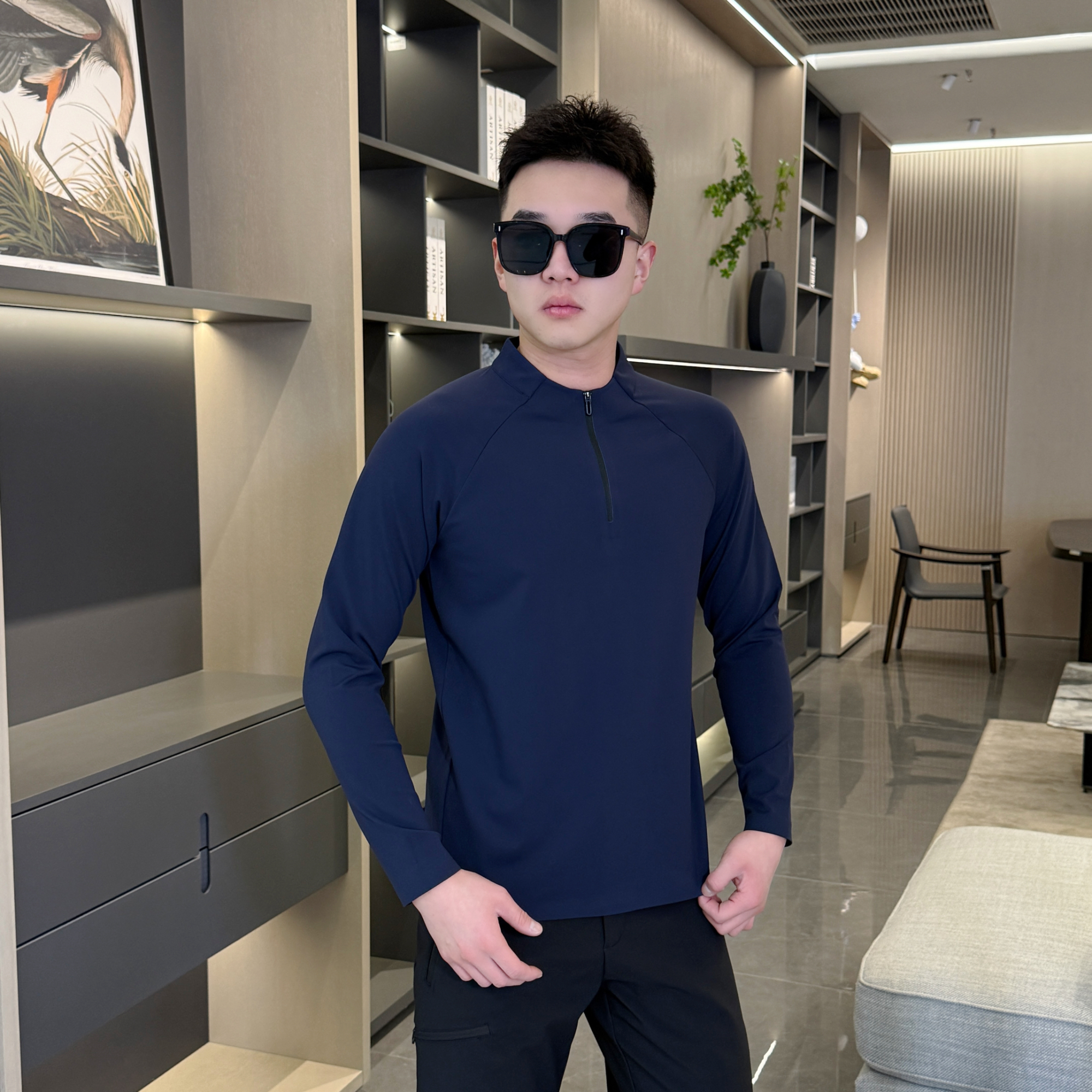 8810加绒男士立领百搭T恤