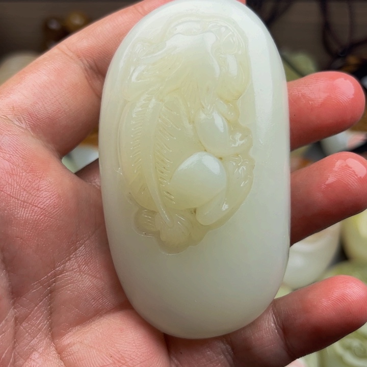 ^***^石材方解石手把件
