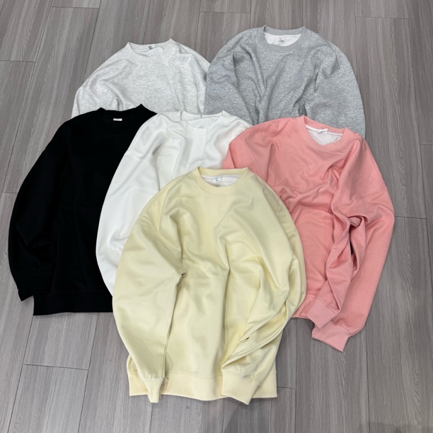 闭眼入 清货 男女棉混纺空气层复合套头圆领卫衣