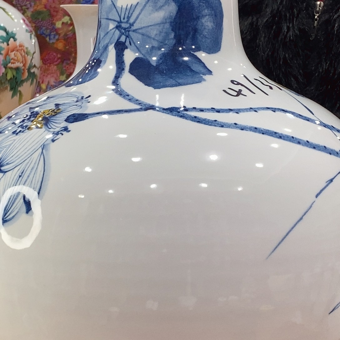 摆件蜗*壳景德镇陶瓷赏瓶