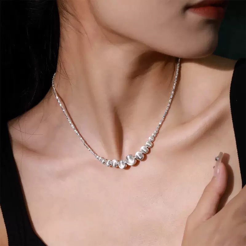 9999大小圆珠项链福袋元宝配件百搭轻奢S59