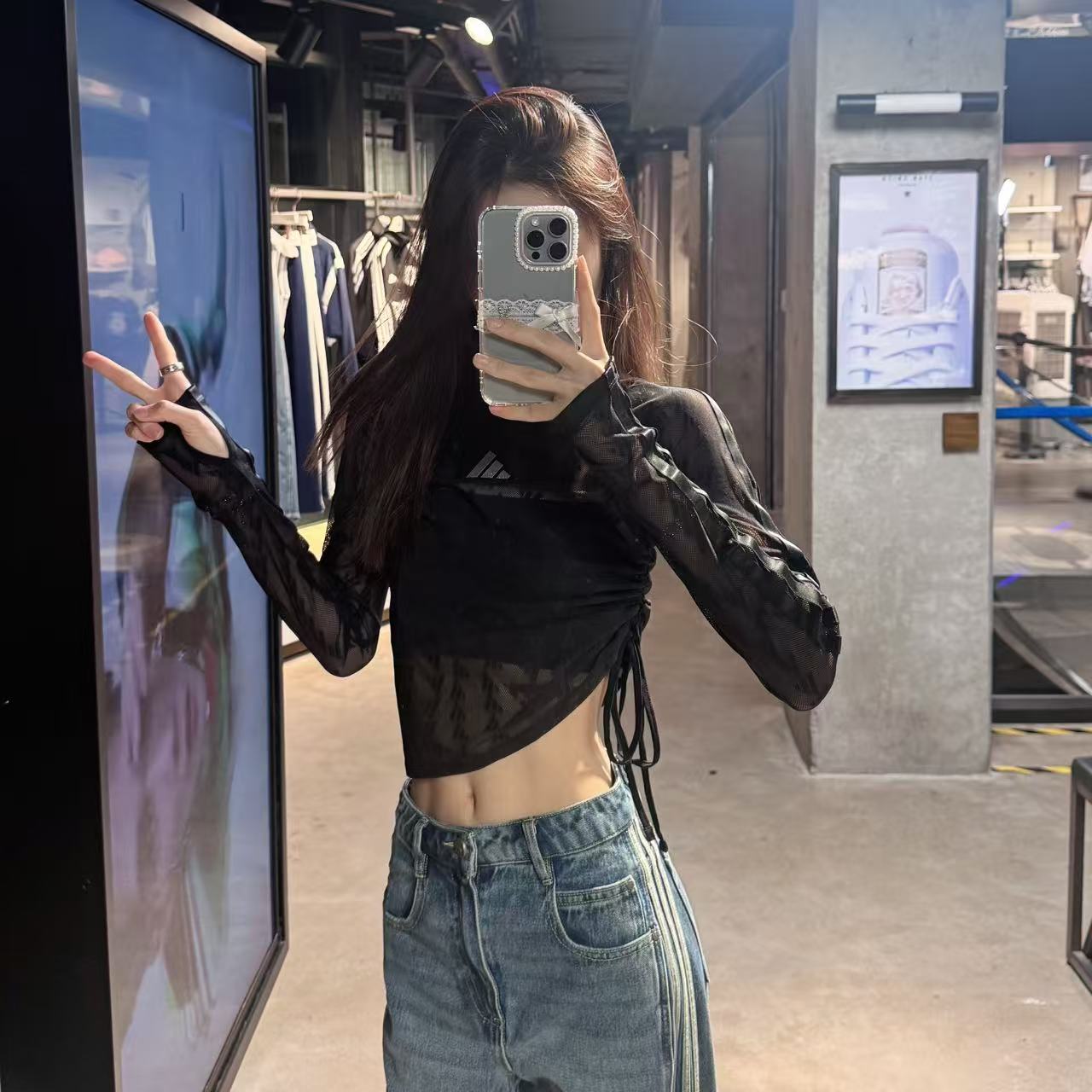 Adidas阿迪达斯 运动休闲修身长袖圆领T恤KB7607 KB7608