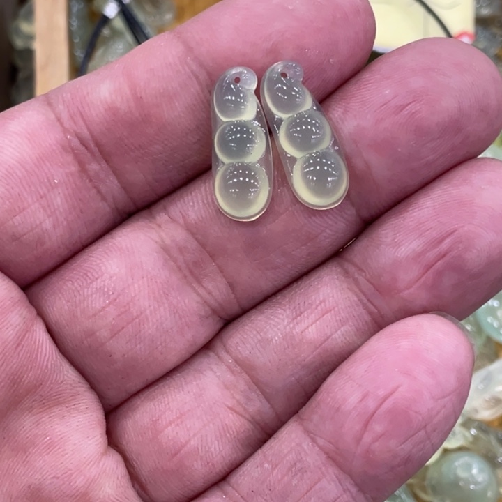 蛇纹石玉合金颈饰