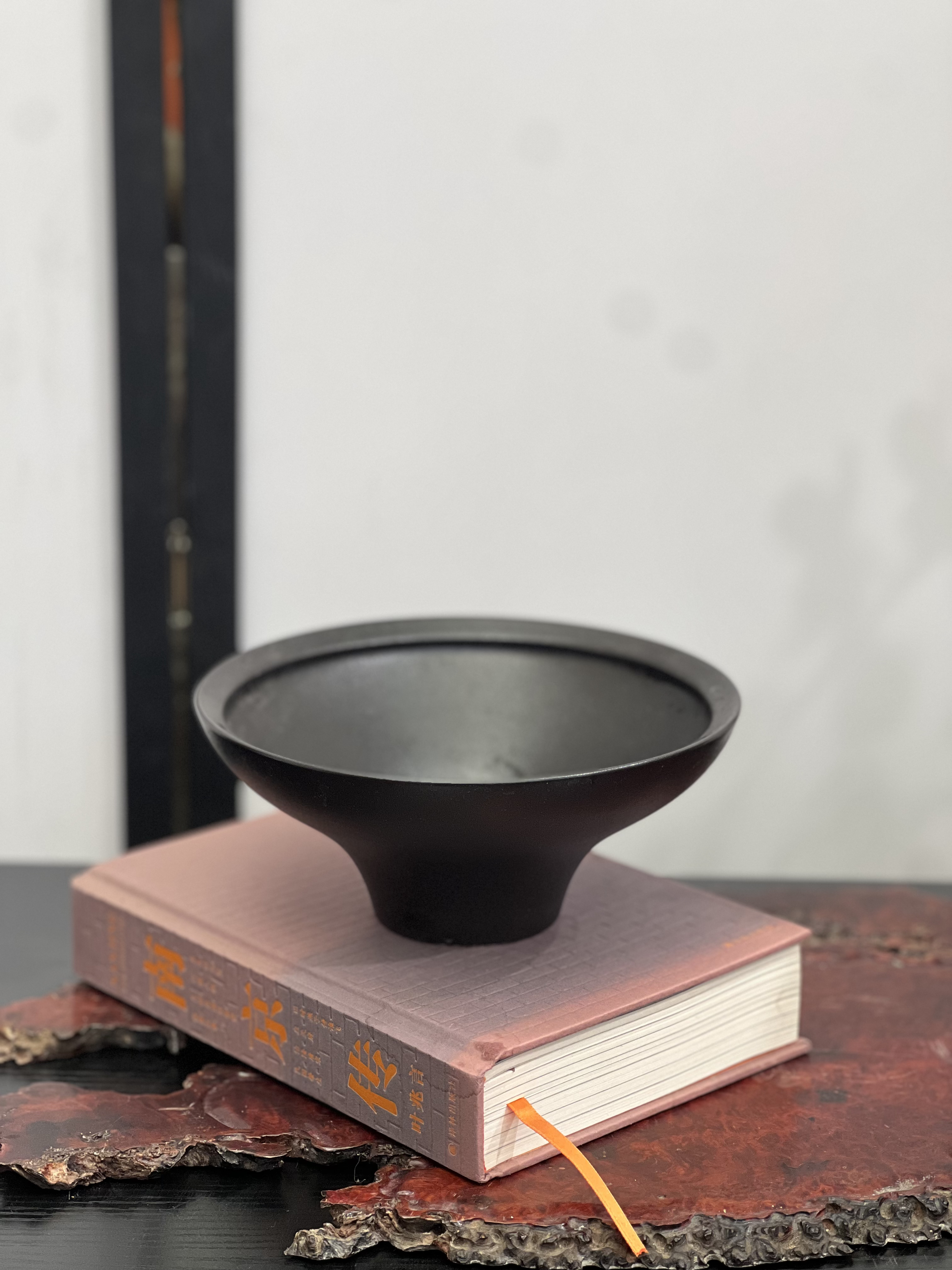 黑色口径18水培花盆适配多种绿植室内书房造景盆