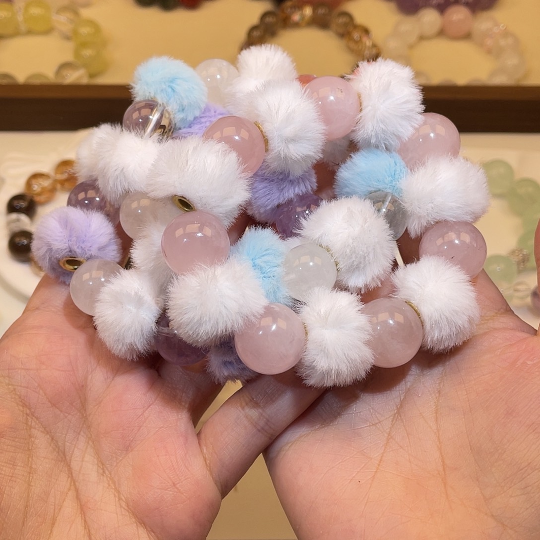 手链水晶未镶嵌毛茸茸系列