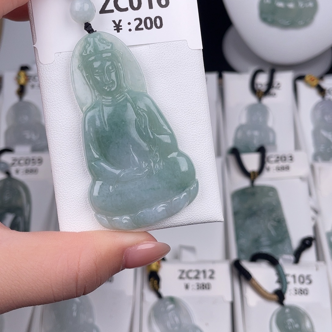 翡翠未镶嵌颈饰zco16