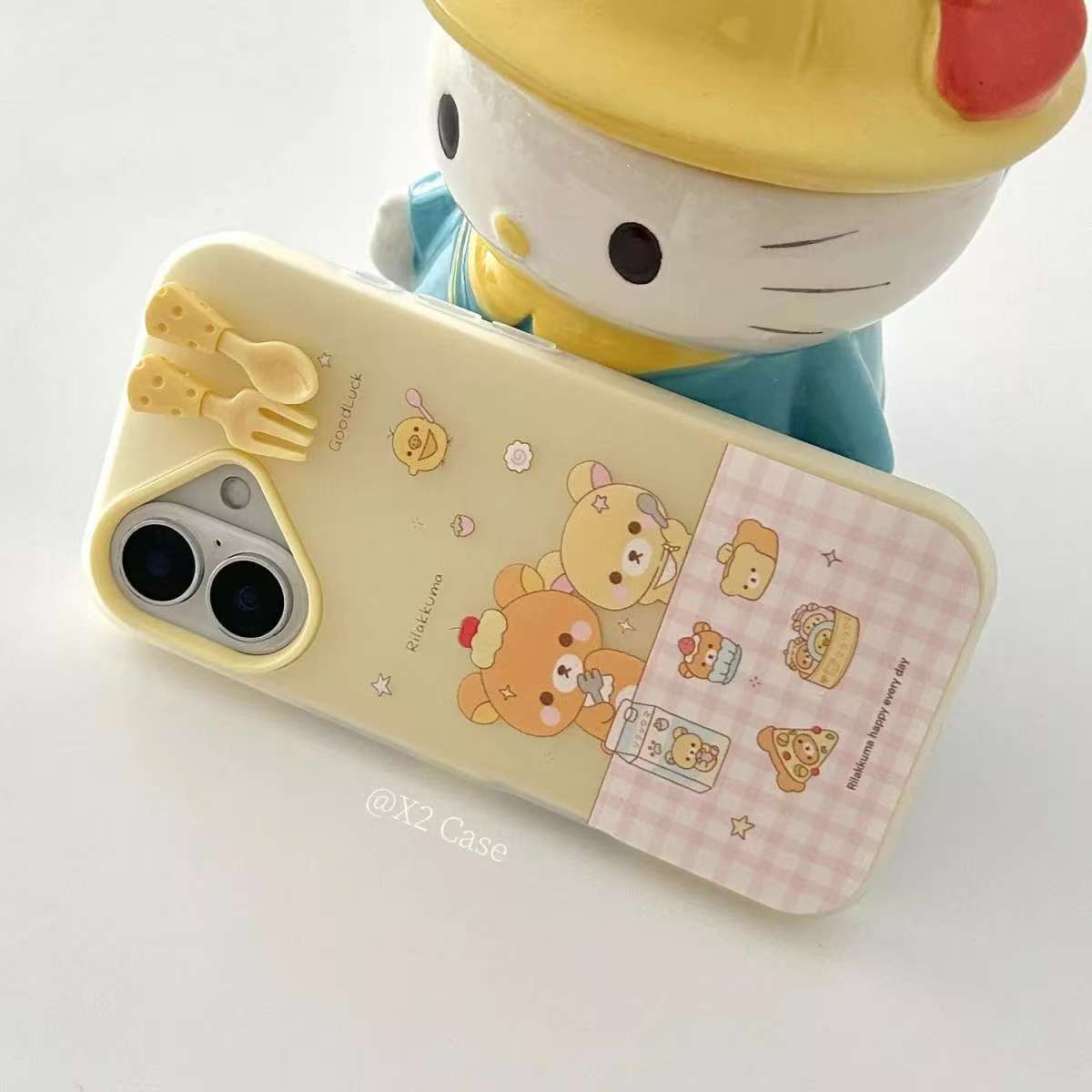 轻松熊肤感果冻壳适用苹果17/16promax手机壳mate70华为P80小米15