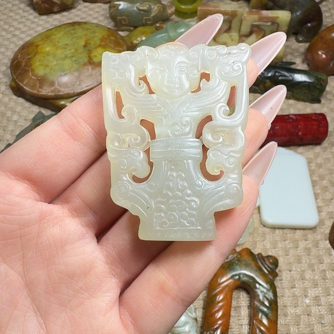 白玉菩提吊坠挂件