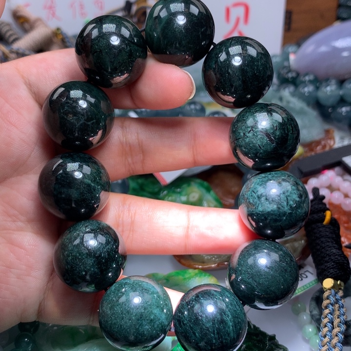 翡翠项链未镶嵌保真天然A货翡翠